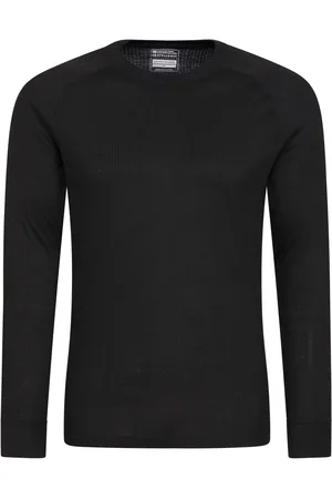 Mountain Warehouse Black Talus Mens Round Neck Thermal Top xlarge