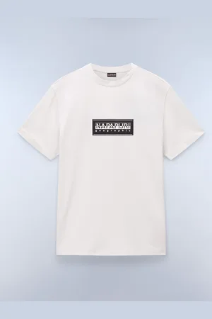Napapijri Box Logo Short Sleeve 100% Cotton White T-Shirt L