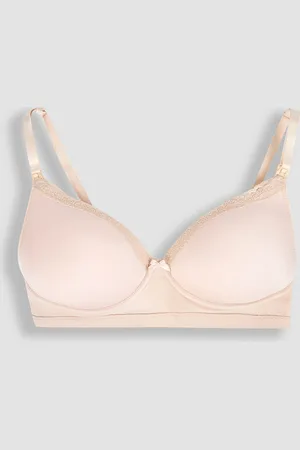 JoJo Maman Bébé Natural Nude Emma-Jane Lace Trim Nursing T-Shirt Bra 36 DD