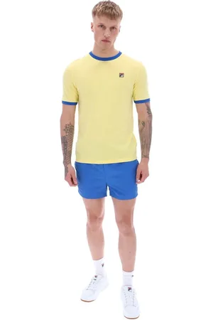Fila Yellow Marconi Essential Ringer 100% Cotton T-Shirt XS