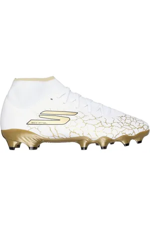 Skechers White Soccer Control Academy High Firm Ground Boots AU 11 (EU 46)