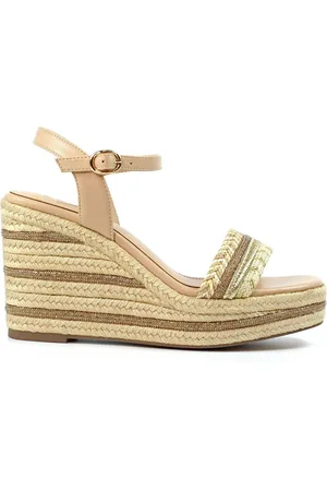 Lunar Natural Amanda Beige Wedge Sandals AU 5 (EU 36)
