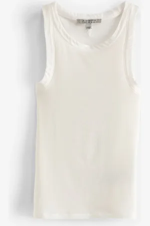 AllSaints AllSaints White Rina Tank Top AU 14