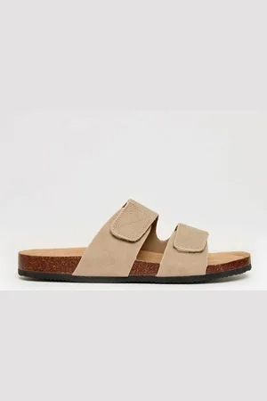 Threadbare Beige Faux Suede Two Strap Sandals AU 11 (EU 46)