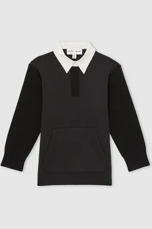 Reiss Black Noa 9-13 yrs Les 100 Ciels Polo Sweatshirt 9