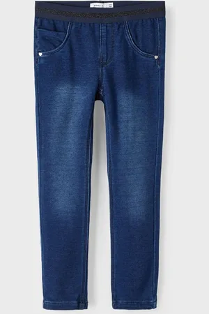 NAME IT Blue Slim Fit Jeans With Glitter Waistband 5 Years (110cm)