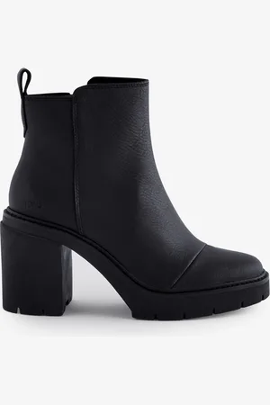 TOMS Rya Black Boots In Black Leather AU 5 (EU 35.5)