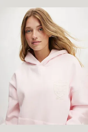 Cotton On Pink Plush Premium Graphic Hoodie M