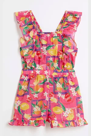 River Island Pink Girls Lemon Print Playsuit 7