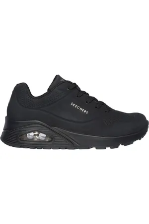 Skechers Dark Black Womens Standard Fit Uno Trainers AU 7 (EU 38)