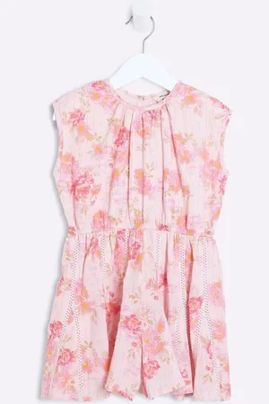River Island Pink Girls Floral Playsuit 98104cm