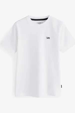 Lee Lily White Boys Badge 100% Cotton T-Shirt 8