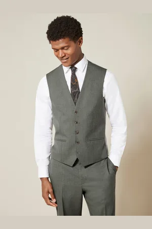 Next Marl Green Regular Fit Motionflex Stretch Waistcoat 40 R