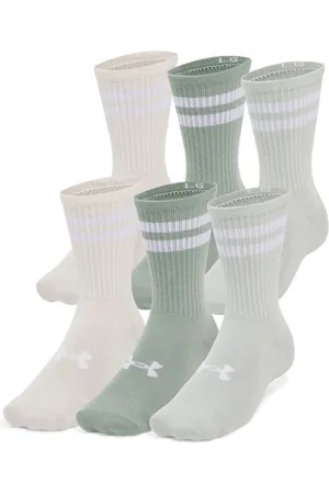 Under Armour Green Essential Crew Socks 6 Pack M