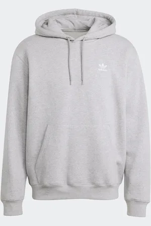 adidas Light Grey Trefoil Essentials Loose Fit Hoodie large