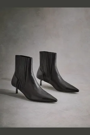Next Black Tabitha Simmons Kitten Heel Elvina Leather Ankle Boots AU 8 (EU 39)