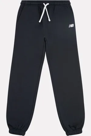 New Balance Black Girls Small Brush Back Logo Joggers 14