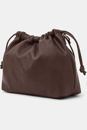 Accessorize Brown Drawstring Shoulder Bag One