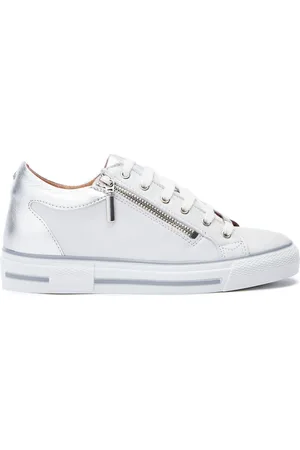 Moda In Pelle BRAMLEIGH HIDDEN WEDGE LEATHER TRAINER WITH SIDE ZIP DETAIL AU 7 (EU 38)