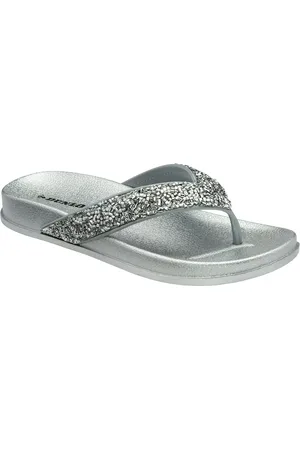 Dunlop Silver Toe-Post Sandals AU 10 (EU 42)