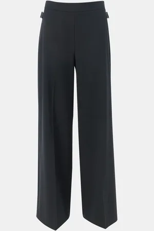 Whistles Black Petite Louisa Tab Detail Trousers AU 14