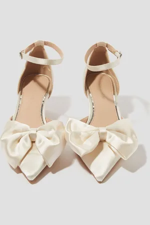 Monsoon Stacy Satin Bow Pointed Toe Heels AU 8 (EU 39)