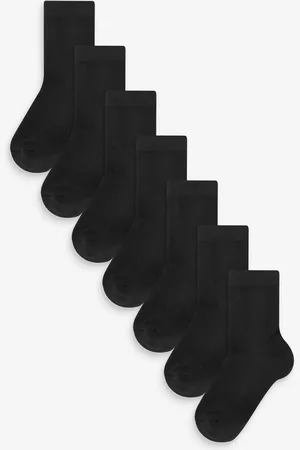 Next Black 7 pack cushioned footbed socks 7-10