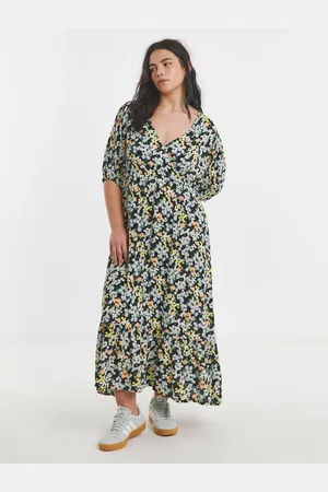 Simply Be Floral Print Crinkle Wrap Midi Dress AU 26