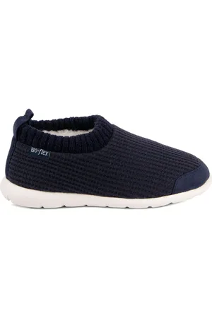 Totes Blue Ladies Isotoner Iso-Flex Waffle Bootie Slippers AU 6 (EU 37)