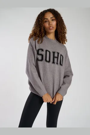 South Beach Grey Funnel Neck Jumper XL
