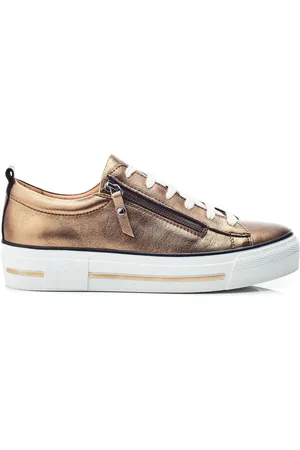Moda In Pelle FILICIAN CHUNKY LEATHER TRAINER WITH ZIP AND LACE-UP CLOSURE AU 8 (EU 39)