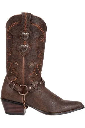 Durango Brown Crush Heartbreaker Mid Boots AU 7 (EU 38)
