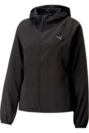 PUMA Black Womens RUN FAVOURITE Hood Woven Jacket M