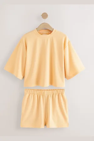 Next Yellow Textured Short Set Pyjamas XXL Regular