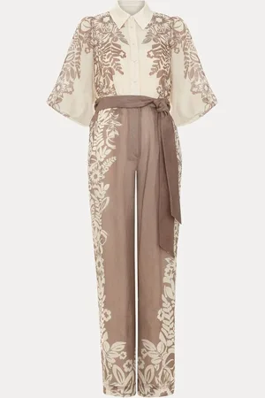 Phase Eight Brown Petite Lilja Jumpsuit 18
