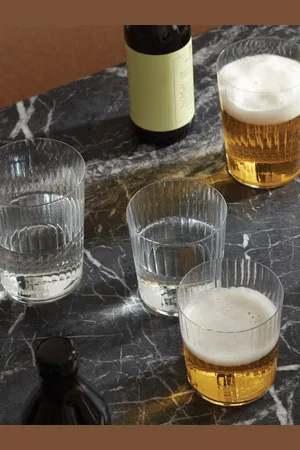 LSA International Set of 4 Clear Gio Line Tumbler 390ml One