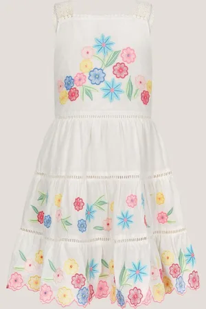 Monsoon Floral Embroidered 100% Cotton Dress 14