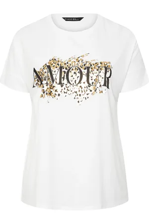 Evans Animal Foil Print White T-Shirt AU 16