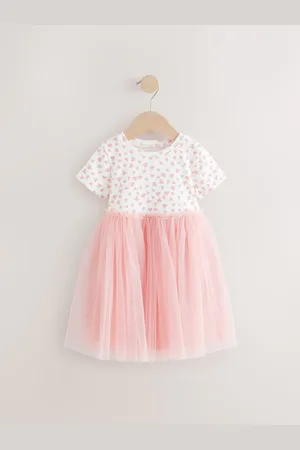 Next Short Sleeve Rib Mesh Party Dress (3mths-7yrs) 4