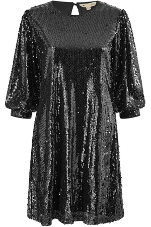 Yumi Sequin Tunic Dress With Balloon Sleeves AU 16