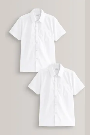 Next Easy Fastening Short Sleeve School Shirts 2 Pack (3-16yrs) 7 Years (122cm)