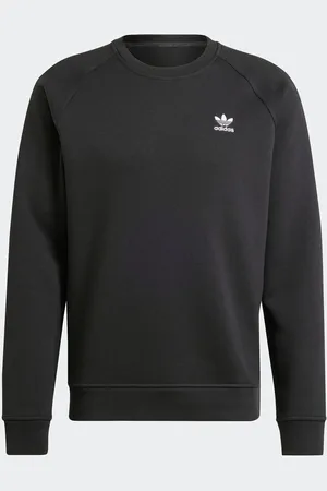 adidas Black Trefoil Essentials Crew Sweatshirt XL Reg