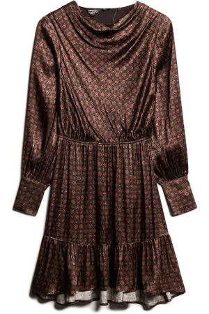 Superdry Mini Cowl Neck Jacquard Dress AU 8
