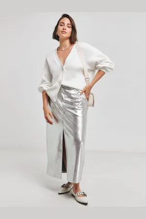 Simply Be PU Maxi With Front Split Skirt AU 12