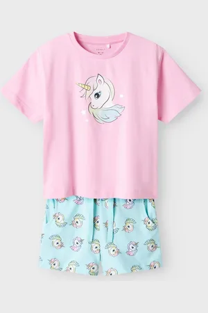 NAME IT Blue Unicorn Shorts Sleeve T-Shirt & Shorts Set 5 Years (110cm)