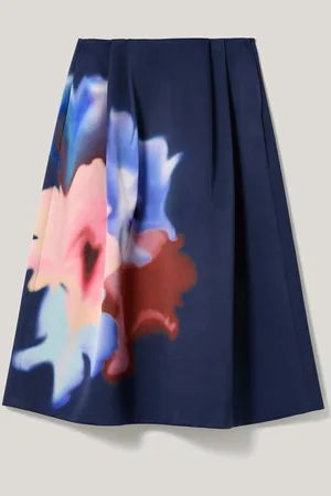 Jigsaw Dreamy Floral Print Volume Skirt AU 16