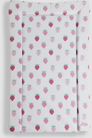 JoJo Maman Bébé White/Pink Baby Changing Mat one