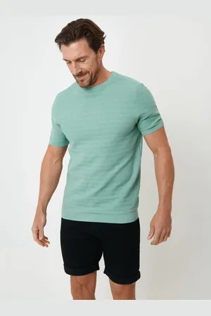 Threadbare Green Textured Knitted T-Shirt XXL