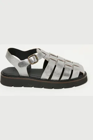 Fat Face FatFace Silver Elodie Fisherman Sandals AU 8 (EU 39)