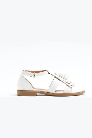 River Island Cream Tassle Open Sandals AU 10 (EU 41)